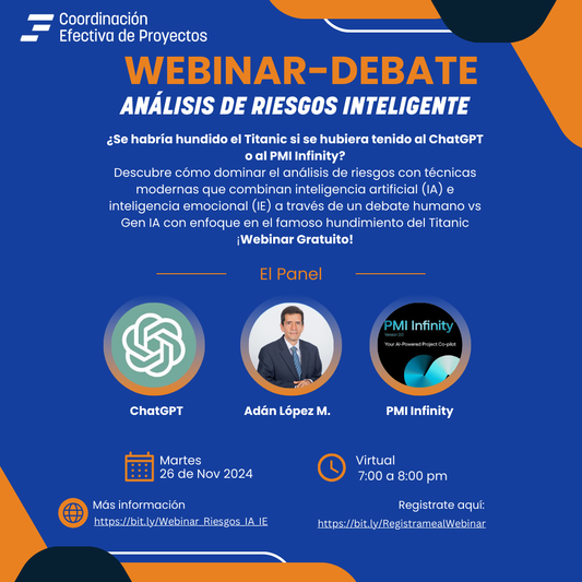 Webinar: Cómo la Inteligencia Artificial y Emocional Mejoran el Análisis de Riesgos en Proyectos: Caso Titanic